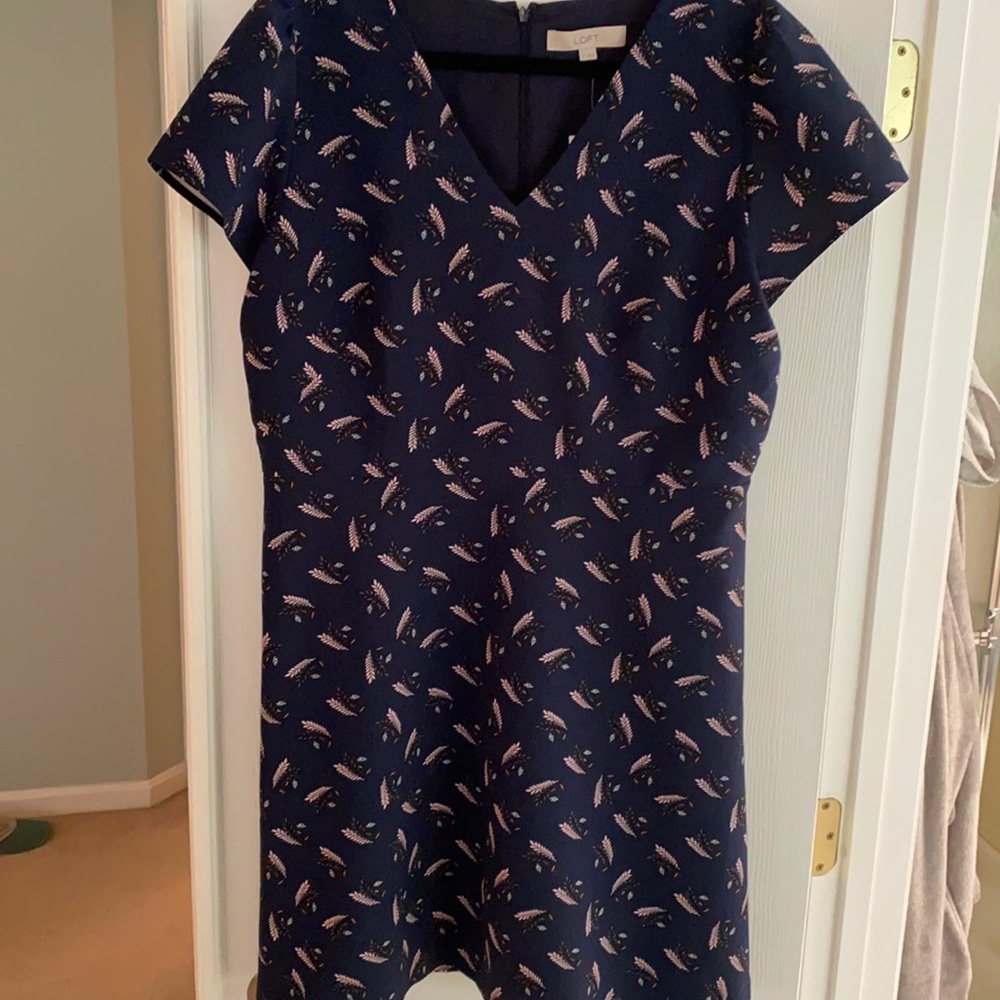 Loft Fit and flair dress, NWT, size 14, has pockets!